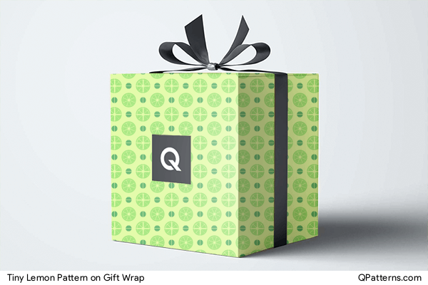 Tiny Lemon Pattern on gift-wrap