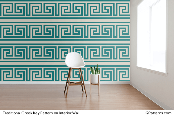 Traditional Greek Key Pattern on interior-wall