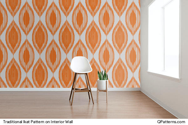 Traditional Ikat Pattern on interior-wall
