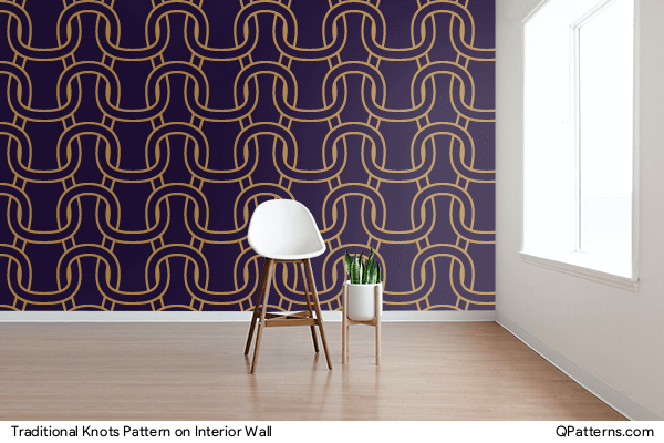 Traditional Knots Pattern on interior-wall