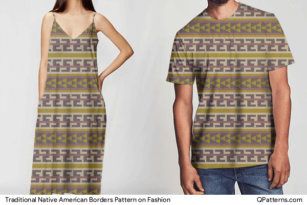 Traditional Native American Borders Pattern on fashion