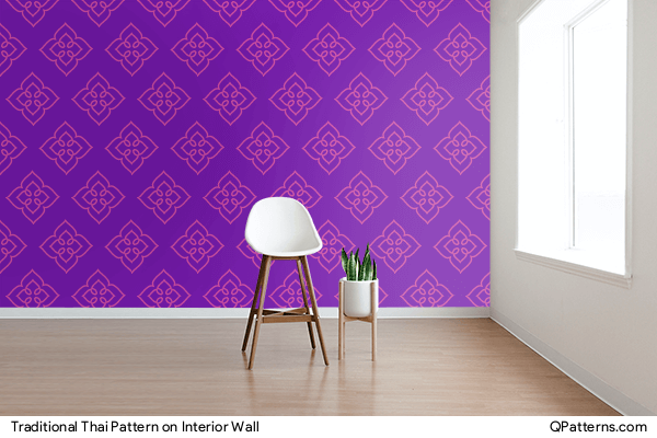 Traditional Thai Pattern on interior-wall