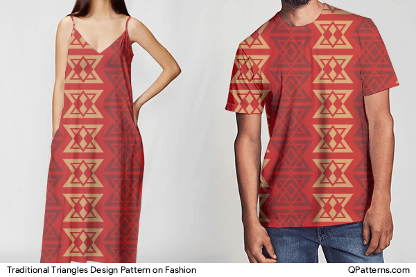 Traditional Triangles Design Pattern on fashion