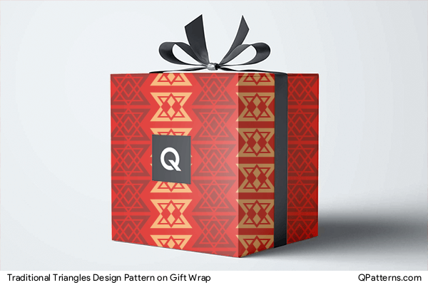 Traditional Triangles Design Pattern on gift-wrap