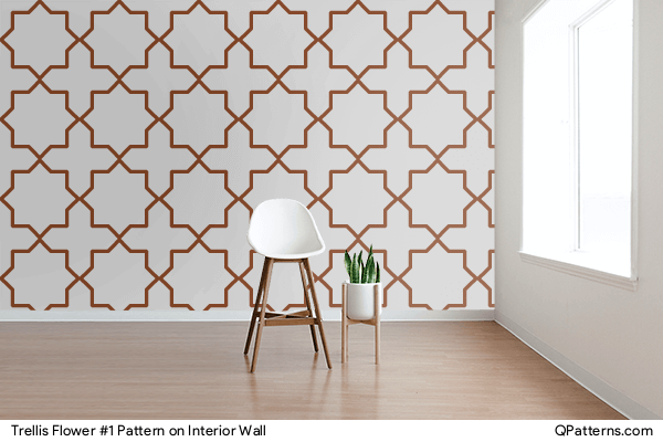 Trellis Flower #1 Pattern on interior-wall