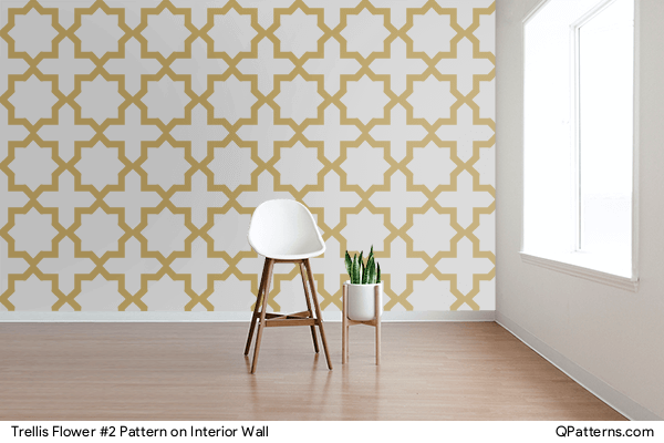 Trellis Flower #2 Pattern on interior-wall