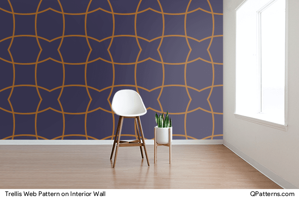 Trellis Web Pattern on interior-wall
