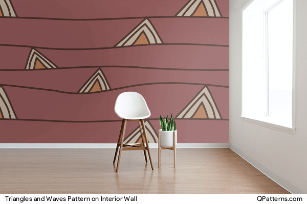Triangles and Waves Pattern on interior-wall
