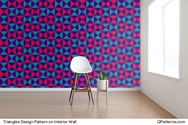 Triangles Design Pattern on interior-wall