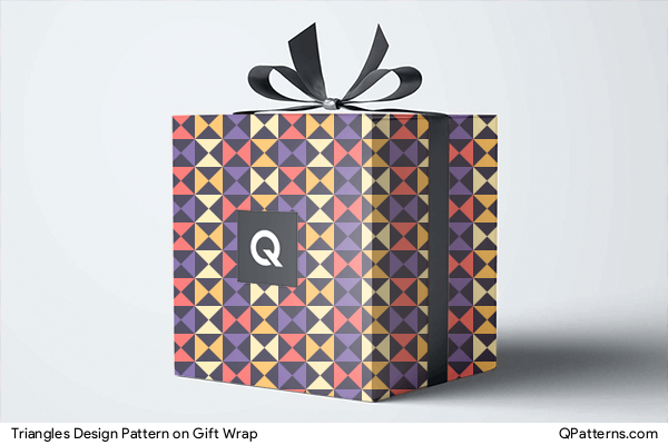 Triangles Design Pattern on gift-wrap