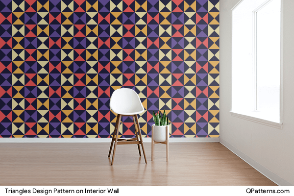 Triangles Design Pattern on interior-wall