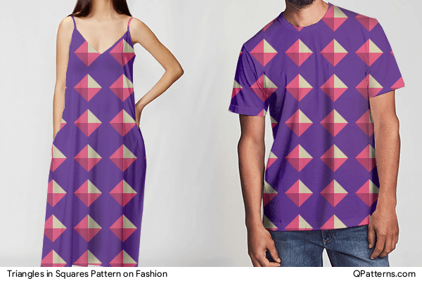 Triangles in Squares Pattern on fashion