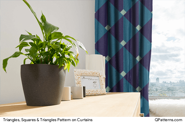 Triangles, Squares & Triangles Pattern on curtains