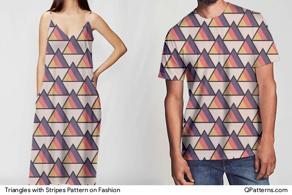 Triangles with Stripes Pattern on fashion