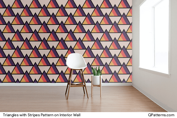 Triangles with Stripes Pattern on interior-wall