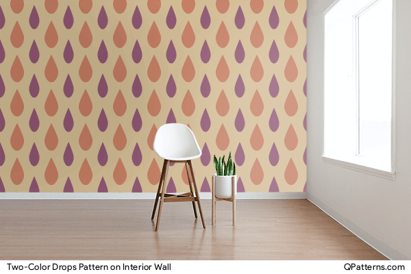Two-Color Drops Pattern on interior-wall