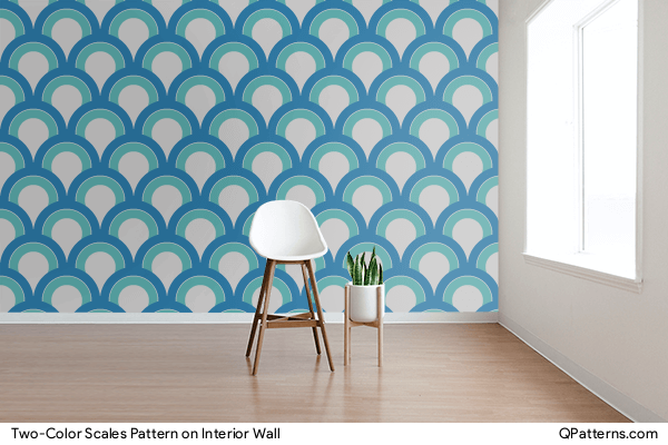 Two-Color Scales Pattern on interior-wall