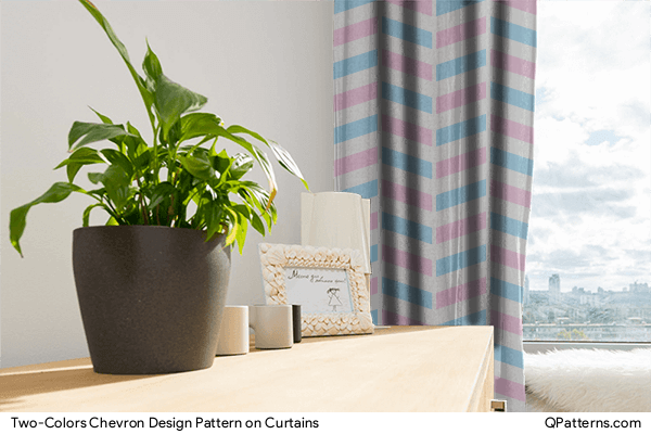Two-Colors Chevron Design Pattern on curtains