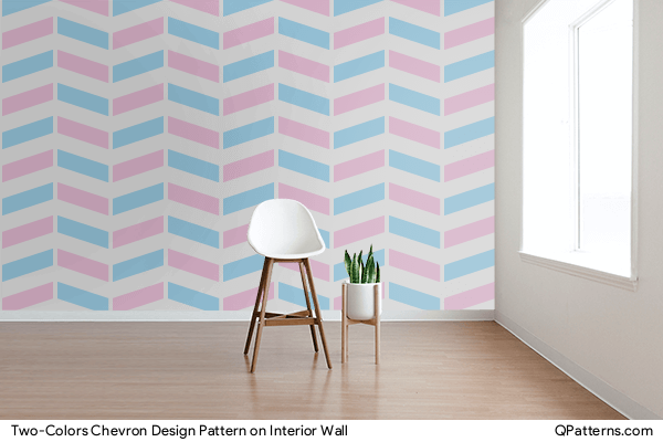 Two-Colors Chevron Design Pattern on interior-wall