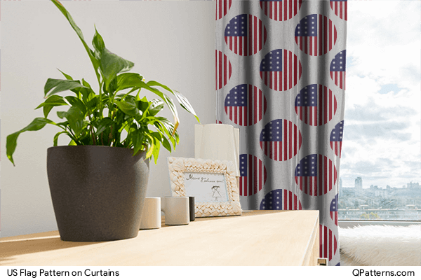 US Flag Pattern on curtains