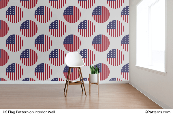 US Flag Pattern on interior-wall