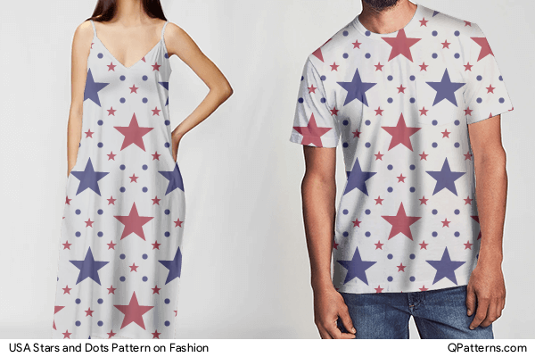 USA Stars and Dots Pattern on fashion