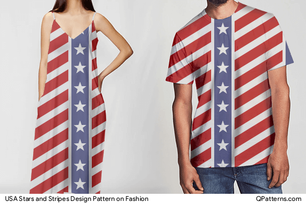 USA Stars and Stripes Design Pattern on fashion