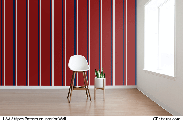 USA Stripes Pattern on interior-wall