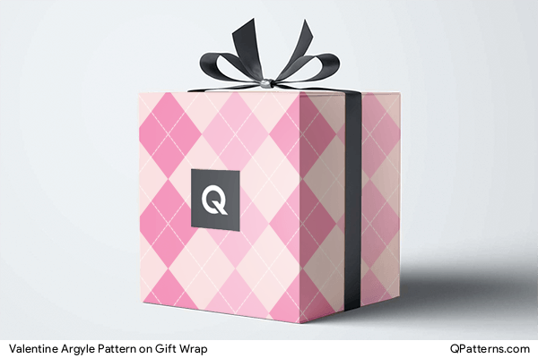 Valentine Argyle Pattern on gift-wrap