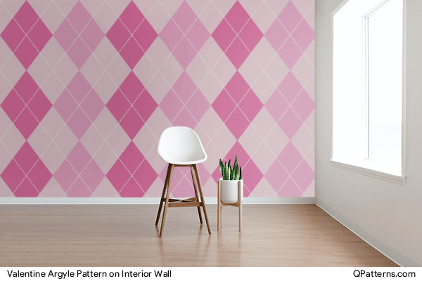 Valentine Argyle Pattern on interior-wall