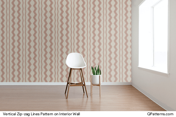 Vertical Zip-zag Lines Pattern on interior-wall
