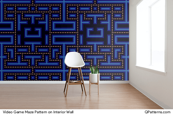 Video Game Maze Pattern on interior-wall