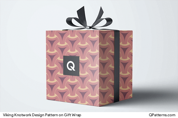 Viking Knotwork Design Pattern on gift-wrap