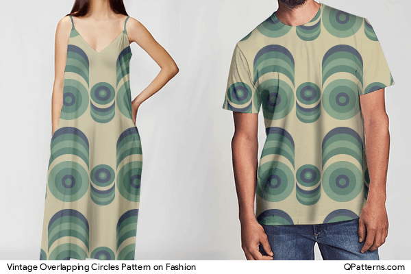 Vintage Overlapping Circles Pattern on fashion