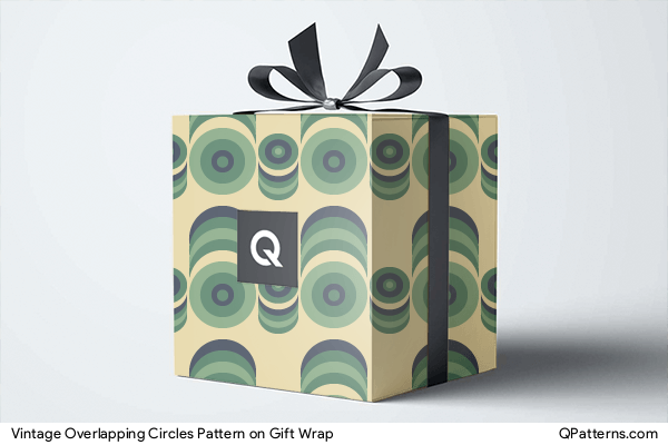Vintage Overlapping Circles Pattern on gift-wrap