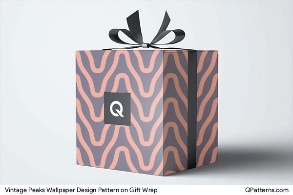 Vintage Peaks Wallpaper Design Pattern on gift-wrap