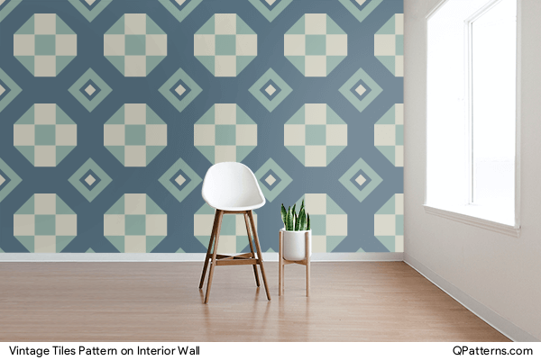 Vintage Tiles Pattern on interior-wall