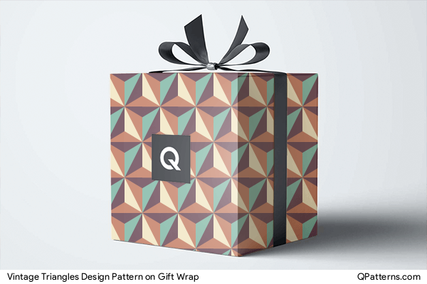 Vintage Triangles Design Pattern on gift-wrap