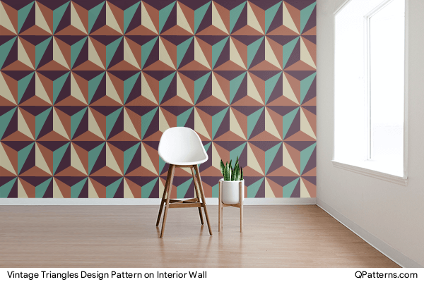 Vintage Triangles Design Pattern on interior-wall