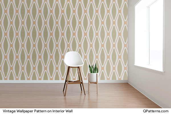 Vintage Wallpaper Pattern on interior-wall