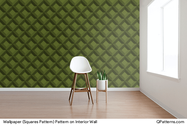 Wallpaper (Squares Pattern) Pattern on interior-wall
