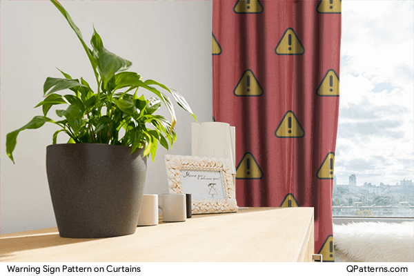 Warning Sign Pattern on curtains