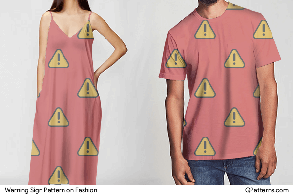 Warning Sign Pattern on fashion