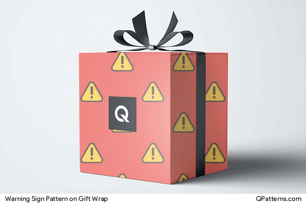 Warning Sign Pattern on gift-wrap
