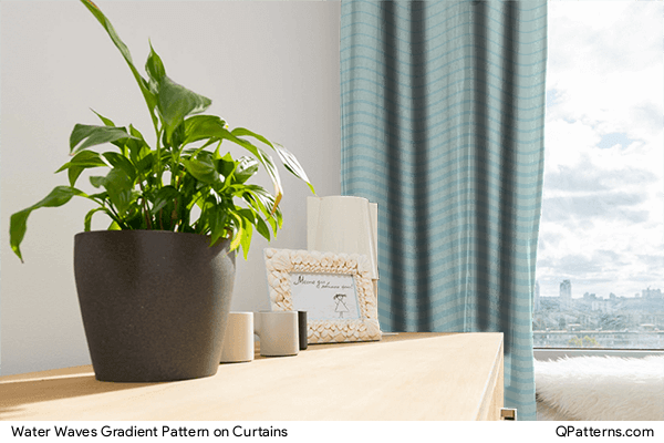 Water Waves Gradient Pattern on curtains