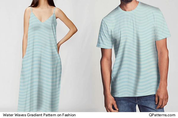 Water Waves Gradient Pattern on fashion