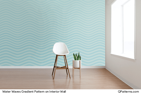 Water Waves Gradient Pattern on interior-wall