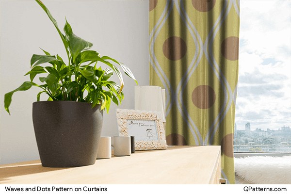 Waves and Dots Pattern on curtains