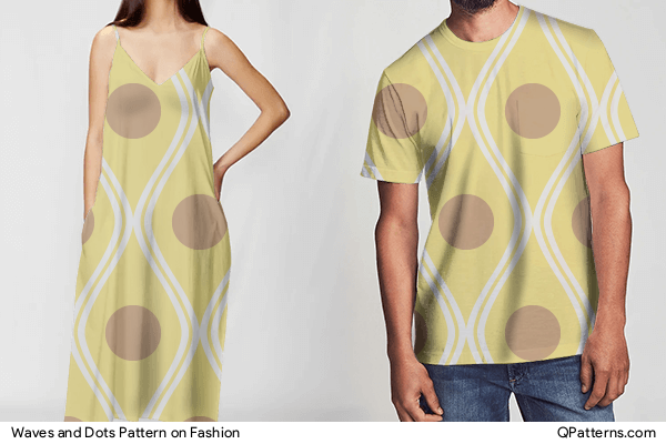 Waves and Dots Pattern on fashion