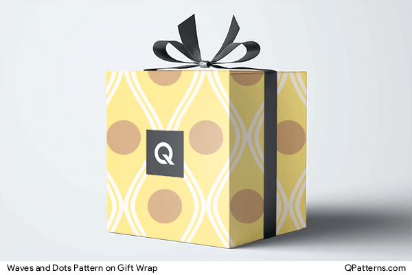 Waves and Dots Pattern on gift-wrap